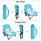 Oileus Low Beach Chair for Beach Tent & Shelter & Camping | Outdoor Ultralight Backpacking Folding Recliner Chairs with Cup Holder & Storage Bag, Carry Bag, Breeze Mesh Back, Compact Duty 1 Pcs Chair