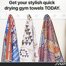 rant Print Microfiber Gym Towel - Super Absorbent & Quick-Drying - Ultra Soft, Double-Sided Sports Towel with Eye-Catching Designs - Compact & Lightweight - Ideal for Yoga, Travel, and Active Lifestyles (Blue)