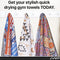rant Print Microfiber Gym Towel - Super Absorbent & Quick-Drying - Ultra Soft, Double-Sided Sports Towel with Eye-Catching Designs - Compact & Lightweight - Ideal for Yoga, Travel, and Active Lifestyles (Blue)