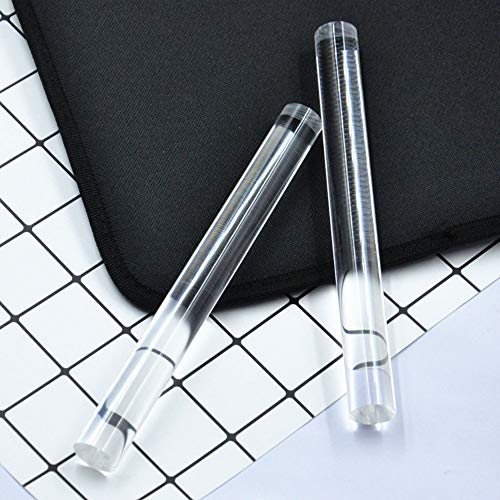 2 Pcs 7.67" Acrylic Clay Rolling Pin Clear Solid Clay Roller Bar Ceramics Clay Roll Stick Rod Baking Tool for Shaping and Sculpting Supplies