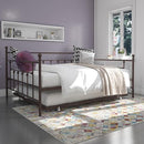 DHP Manila Queen Metal Full Size Trundle, Bronze Daybed