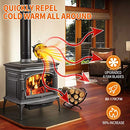 6 Blades Wood Stove Fan, Heat Powered Stove Fan,Silent Heat Powered Wood Stove Fan, for Gas/Pellet/Wood Log Burner Fireplace