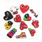 Jtailhne Shoe Charms Decoration for Shoes-12 PCS DIY PVC Crocs Buttons [F096-WS-14P] Accessories Set for Boy and Girl Wristband Bracelet/Shoe Decoration Christmas Halloween Party Gifts
