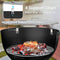 onlyfire BRK-6023 Pizza Oven Conversion Kit for 57 CM/ 22.5” Kettle Grills and Smoker, stainless steel ring with thermometer, pizza stone, aluminum pizza peel