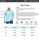 Willit Men's Sun Protection Hoodie UPF 50+ Fishing Hiking Shirt Long Sleeve SPF UV Shirt with Face Mask Ocean Blue L