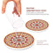 Darate Absorbent Coasters with Holder Set of 8, Coasters for Drinks, Unique Housewarming Gift, 4 Inch Round Coaster for Bedroom, Home, Office, Bar, Dining Room, Living Room, Kitchen (Mandala)