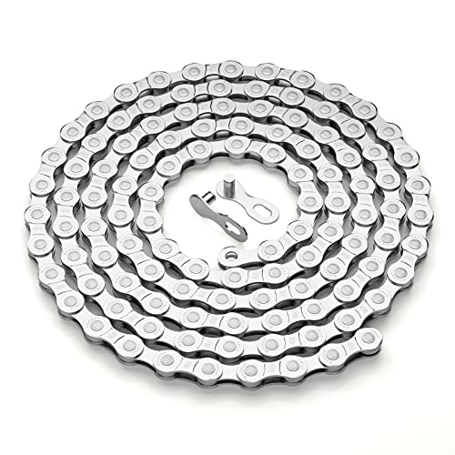 6/7/8/9/10/11/12 Speed Bike Chains, Lightweight Durability Bicycle Chains for Road Mountain Bike with Quick Link Connector