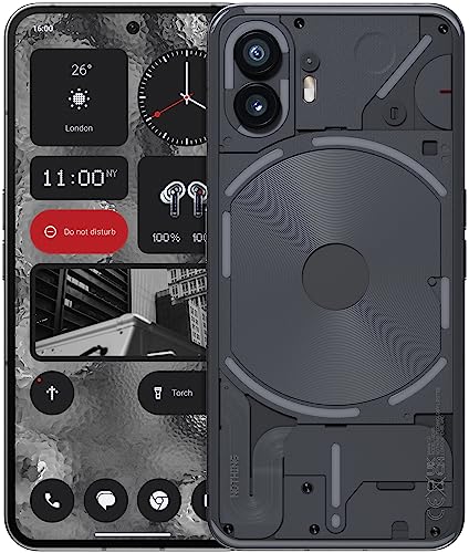 Nothing Phone (2) - 12 GB RAM + 256GB, Glyph Interface, Nothing OS 2.0, 50 MP Dual Camera, 6.7” LTPO AMOLED Display, 4700 mAh Battery, Water Resistant, 5G Unlocked Android Smartphone, Dark Gray