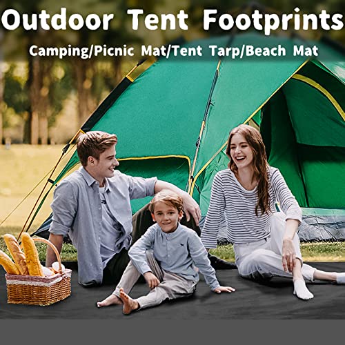 3Mx3M Tent Footprint Waterproof Camping Picnic Tent Floor Mat with Carrying Bag Ultralight Backpacking Rain Tarp for Hiking Traveling Grey