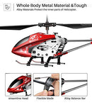 Remote Control Helicopter, S107H Aircraft with Altitude Hold, One Key take Off/Landing, 3.5 Channel, Gyro Stabilizer and High &Low Speed, LED Light for Indoor to Fly for Kids and Beginners(Red)