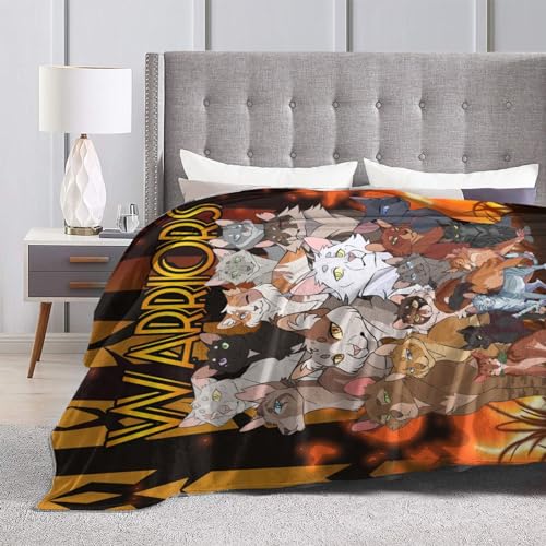 Warriors-Cats Blanket for Women Girls Goys Pet Kids Soft Warm Cozy Throw Blanket Sofa Bed Fleece Travel Blanket Gifts 50"x40"