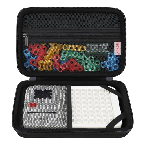 BOVKE Carrying Case for GiiKER Super Blocks Pattern Matching Puzzle Games, GiiKER Brain Teaser Toys Super Blocks Storage Bag for Kids & Teens, Mesh Pocket for Extra Puzzles and Accessories, Black