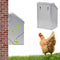 ZHEQOGZH Stainless Steel Hanging Chicken Feeder with Lid No Waste Weatherproof Metal Automatic Poultry Feeder Wall Mount Outdoor Chicken Coop Food Dispenser Feeder for Chickens Ducks (10Lbs)