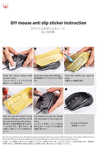 [Grip Upgrade] Hotline Games 2.0Plus Mouse Grip Tape for Gaming Mouse Anti-Slip Tape,Cut to Fit,Easy to Apply,Sweat Resistant,Professional Mice Upgrade Kit (DIY Version)