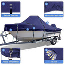 Zenicham 900D Center Console Boat Cover - Heavy Duty Boat Cover for Center Console Boat, Waterproof Trailerable Boat Cover, Boat Cover Fits 16' - 18.5', Beam Width Up to 98'' W, Navy