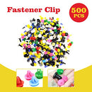 500pcs Mixed Auto Car Nylon Bumper Clips Car Retainer Clips & Plastic Fasteners Kit, Body Push Rivets Fender Liner Clips for GM Ford Chrysler Toyota Lexus Honda Acura Dodge Jeep