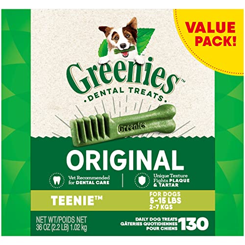 Greenies Original Flavour Dental Treat for Teenie Breed Dogs, 1 kg