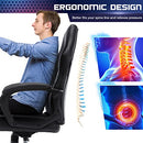 Ergonomic Computer Gaming Chair – PU Leather Desk Chair with Lumbar Support, Swivel Office Chair Executive Chair with Padded Armrest and Seat Cushion for Gaming, Study and Working