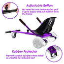 KKA Hoverboard Accessories, Hoverboard Seat Attachment Fits Self Balancing Scooter Go Cart Frame (Black)