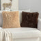 MIULEE Pack of 2 Luxury Faux Fur Throw Pillow Cover Deluxe Decorative Plush Pillow Case Cushion Cover Shell for Sofa Bedroom Car 18 x 18 Inch Chocolate