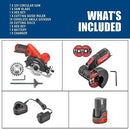 TOPEX 12V Cordless Power Tool Kit Angle Grinder Circular Saw