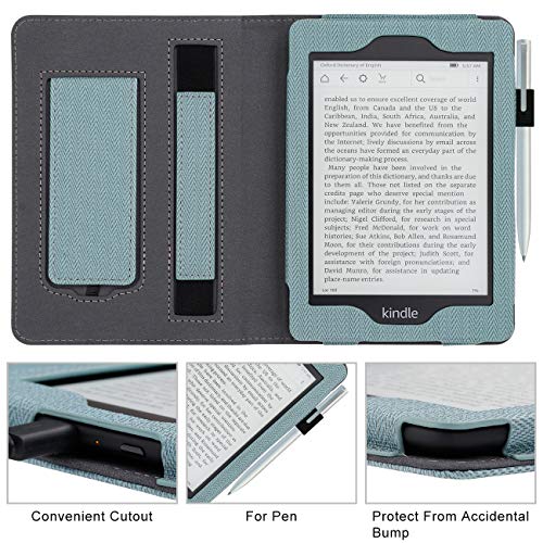 WALNEW Cover Fits Kindle Paperwhite(10th Generation, 2018 Release) - Auto Sleep/Wake Smart Stand Case with Hand Strap for Kindle Paperwhite 10th Gen