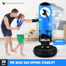 Esnowlee Punching Bag for Kids,66" Larger Kids Boxing Bag with Gloves, Ninja Inflatable Punching Bag for Boxing,Karate,Gifts for Boys Age 5-12