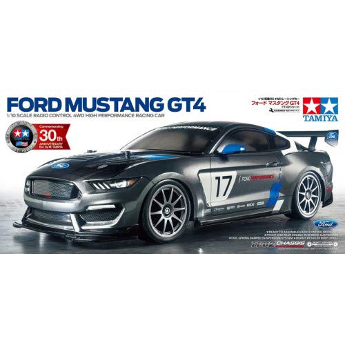 Tamiya 58664 1/10 RC Ford Mustang GT4 Race Car Kit, with TT-02 Chassis