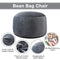 EDUJIN 3 ft Bean Bag Chair: 3' Medium Memory Foam Bean Bag Chairs for Adults/Teens with Filling,Ultra Soft Dutch Velvet Cover, Round Fluffy Lazy Sofa for Living Room - 3 Foot,Dark Gray