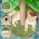 ZooZoo Cat Scratching Post, Cat Coconut Palm Tree for Indoor Cats with Natural Sisal Scratch Pole Hanging Sisal Ropes and Balls, Cute 33" Tall Cat Scratcher for Large Cat and Kittens