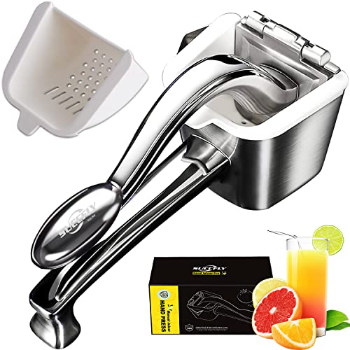 SUCCFLY Lemon Squeezer Stainless Steel, Citrus Juicer Hand Press, Lemon Juicer Squeezer Hand Juicer, Lime Squeezer, Heavy Duty Manual Juicer, Orange Juice Squeezer, Pomegranate Juicer