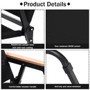 Lallisa 2 Pack Folding Camping Chairs, Portable Lightweight Low Lawn Chair with Thicken 600D Oxford Beach Camp Park Chairs Supports 253lbs Carbon Steel Armchairs for Hiking Fishing Picnic Concerts
