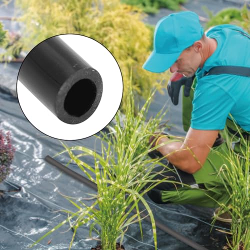 Joyzan Garden Watering Tube, I.D 4mm/O.D 7mm Blank Distribution Tubing Drip Irrigation Hose Water Tube Line Heavy Duty Supply Pipe DIY for Lawn Agriculture Hydroponics Misting System Automatic Black
