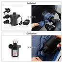 Air Pump Electric Portable Inflator for Inflatable Mattress Pool Boat Raft Swimming Ring Sofa Toy Kayak 100-240V AC/DC 12V with 3 Nozzles