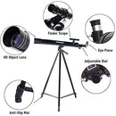 Stargazer Telescope for Astronomy Kids Children Adults Beginners - Portable Telescopes, 50mm Aperture, 400mm Astronomical Moon Planets Refractor, Eyepieces, Adjustable Tripod, Storage Bag