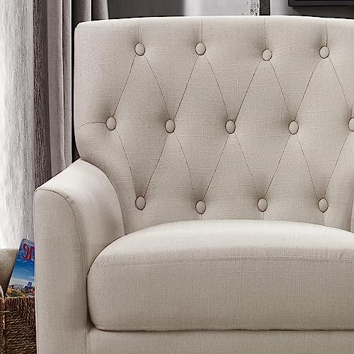 Rosevera Pottery Rosevara Furniture Reading Small Arm Living Room Comfy Accent Bedroom Chairs, Warm Beige