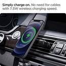 SPIGEN OneTap Pro (MagFit) Designed for Magsafe Magnetic Fast Wireless Car Charger with Smart Air Vent Wing Compatible with iPhone 15/14/13/12 Series - Black