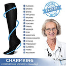 Compression Socks (7 Pairs), 15-20 mmHg is Best Graduated Athletic & Medical for Men & Women, Running, Travel, Nurses, Pregnant - Boost Performance, Blood Circulation & Recovery (Small/Medium, Black)