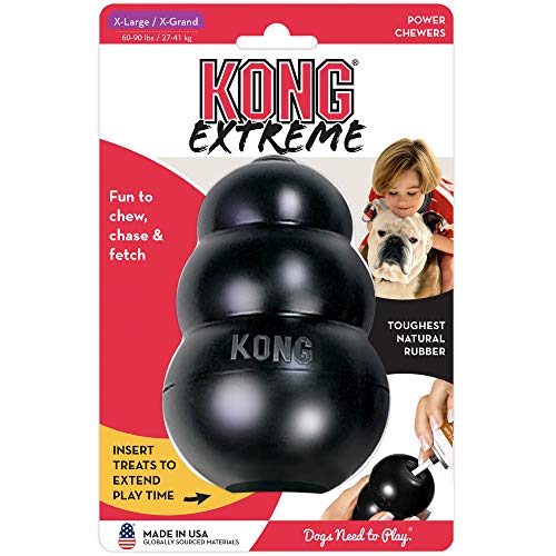 KONG - Extreme Dog Toy - Toughest Natural Rubber, Black - Fun to Chew, Chase and Fetch - for X-Large Dogs