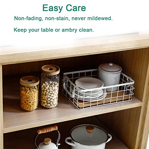 Greengoal Clear Placemats Washable Non-Slip Heat-Resistant, Transparent Mats for Dining Table, Office Desk, Shelves, and Kitchen Counter Cover. (4pcs)