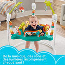 FISHER-PRICE Hüpf-Leopard Jumperoo - Spielcenter mit Wippe, 360 Grad Sitz, Abnehmbarer Tukan, höhenverstellbar, unterstützt Grobmotorik und Sinnesentwicklung, für Babys bis 11,3 kg, HND47