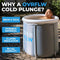 OVRFLW's Cold Plunge Tub: Portable & Insulated Ice Bath for Athletes – Ultimate Outdoor/Indoor Ice Bath + Drain & Cover - Specialized for Physical Therapy, Muscle Recovery (Gray)