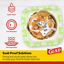 Glad Square Disposable Paper Plates for All Occasions | Soak Proof, Cut Proof, Microwaveable Heavy Duty Disposable Plates | 10" Diameter, 100 Count Bulk Paper Plates