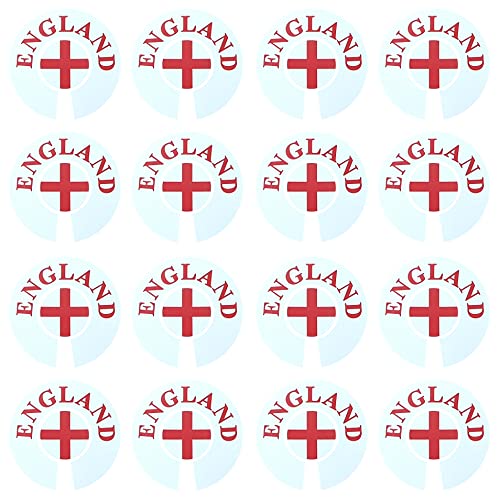 Acclaim Jumbo 6 cm England White Red Lawn Bowls Identification Stickers Markers 4 Full Sets Of 4 Self Adhesive