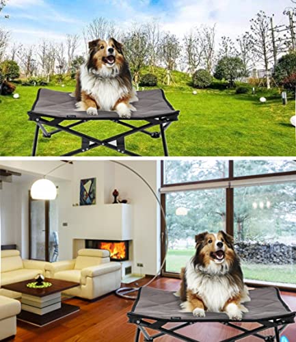 KingCamp Stable Portable Raised Dog Bed Pet Cot Folding Cooling Elevated Bed for Dogs Mesh Travel Outdoor Camping Dog Bed with Washable Pad for Medium Dogs and All Pets Supplies Weight Up to 40 lbs