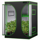Lightweight Hydroponic Grow Tent Garden - 36'' x 24'' x 53'' Indoor Plant Growing System w/Durable Reflective 600D Mylar, Observation Window - Includes Removable Floor Tray, Pole Shelf