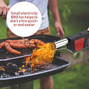 Electric BBQ Fan, BBQ Fan Air Blower Portable Handheld Electricity Air Blower BBQ Cooking Fan Air Blower Fire Bellows Tool for Barbecue Outdoor Picnic Camping Hiking