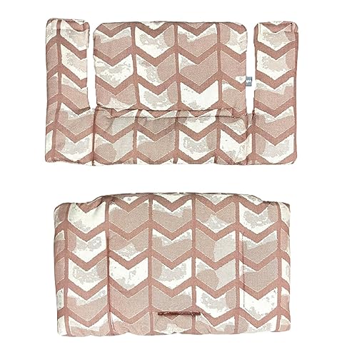 Hoppediz High Chair Seat Cushion Set Suitable for Stokke Tripp Trapp 2-Piece 100% Organic Cotton Amsterdam Rose Design