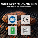 ThermoPro TP25 500ft Wireless Bluetooth Meat Thermometer with 4 Temperature Probes Smart Digital Cooking BBQ Thermometer for Grilling Oven Food Smoker Thermometer, Rechargeable