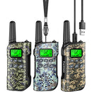 Inspireyes Walkie Talkies for Kids Rechargeable, 48 Hours Working Time 2 Way Radio Long Range, Outdoor Camping Games Toy Birthday Xmas Boys Age 8-12 3-5 Girls, 3 Pack Camouflage